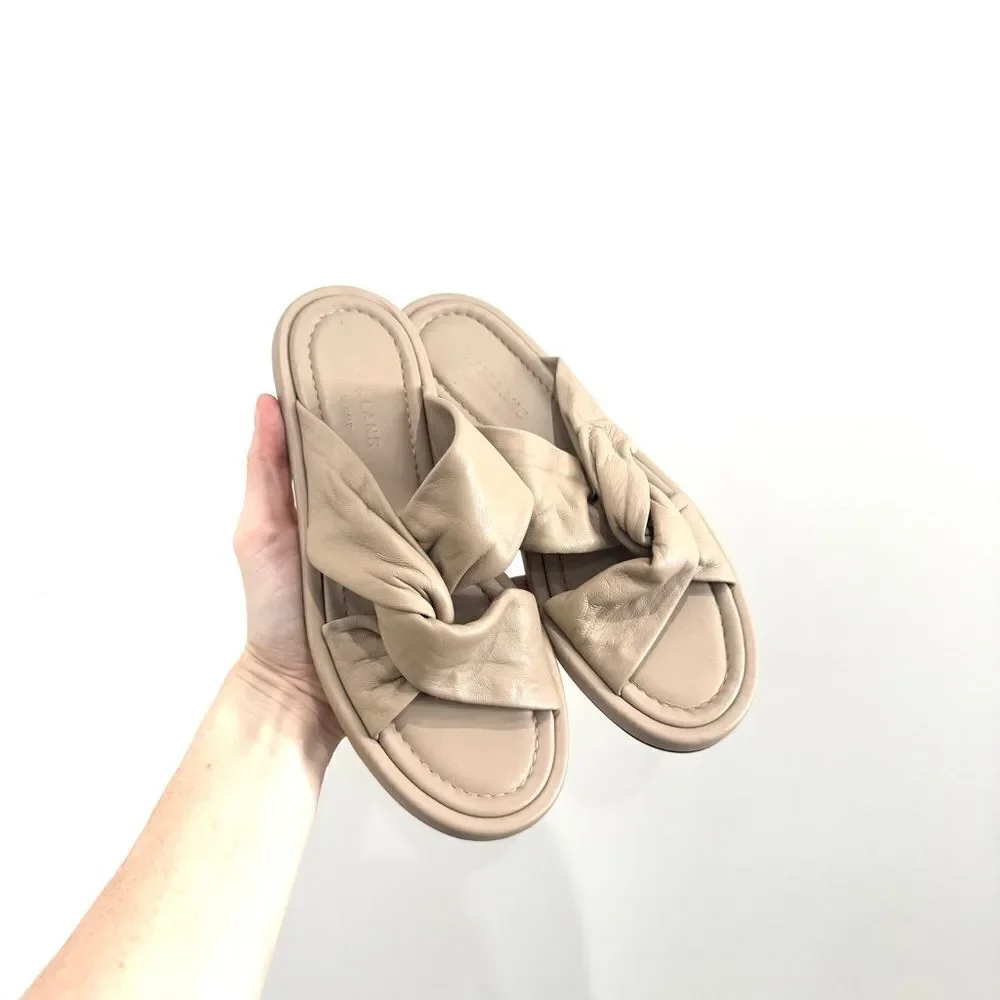 EVERLANE The Day Twist Sandal in warm khaki